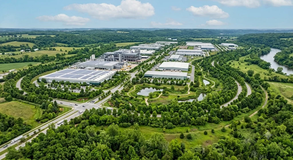 Industrial landscaping and green belts