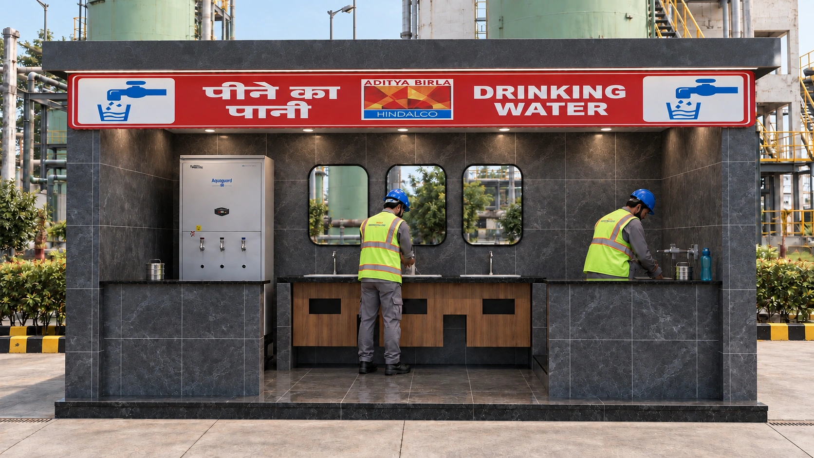 Hindalco toilet construction